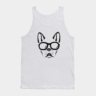 black french bulldog head Tank Top